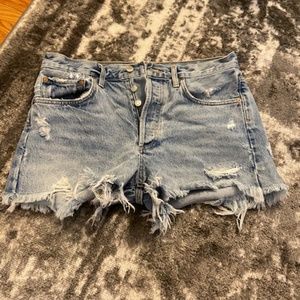 Ripped Jean Shorts